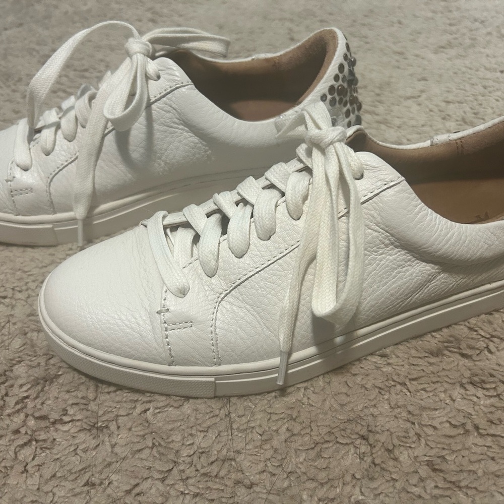 Frye White Leather Sneakers 8